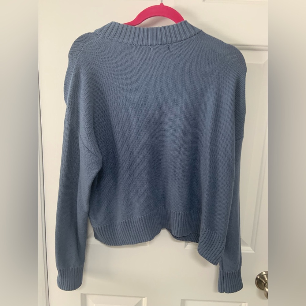 Quince Blue Cardigan with Button Accents - Picture 4 of 4